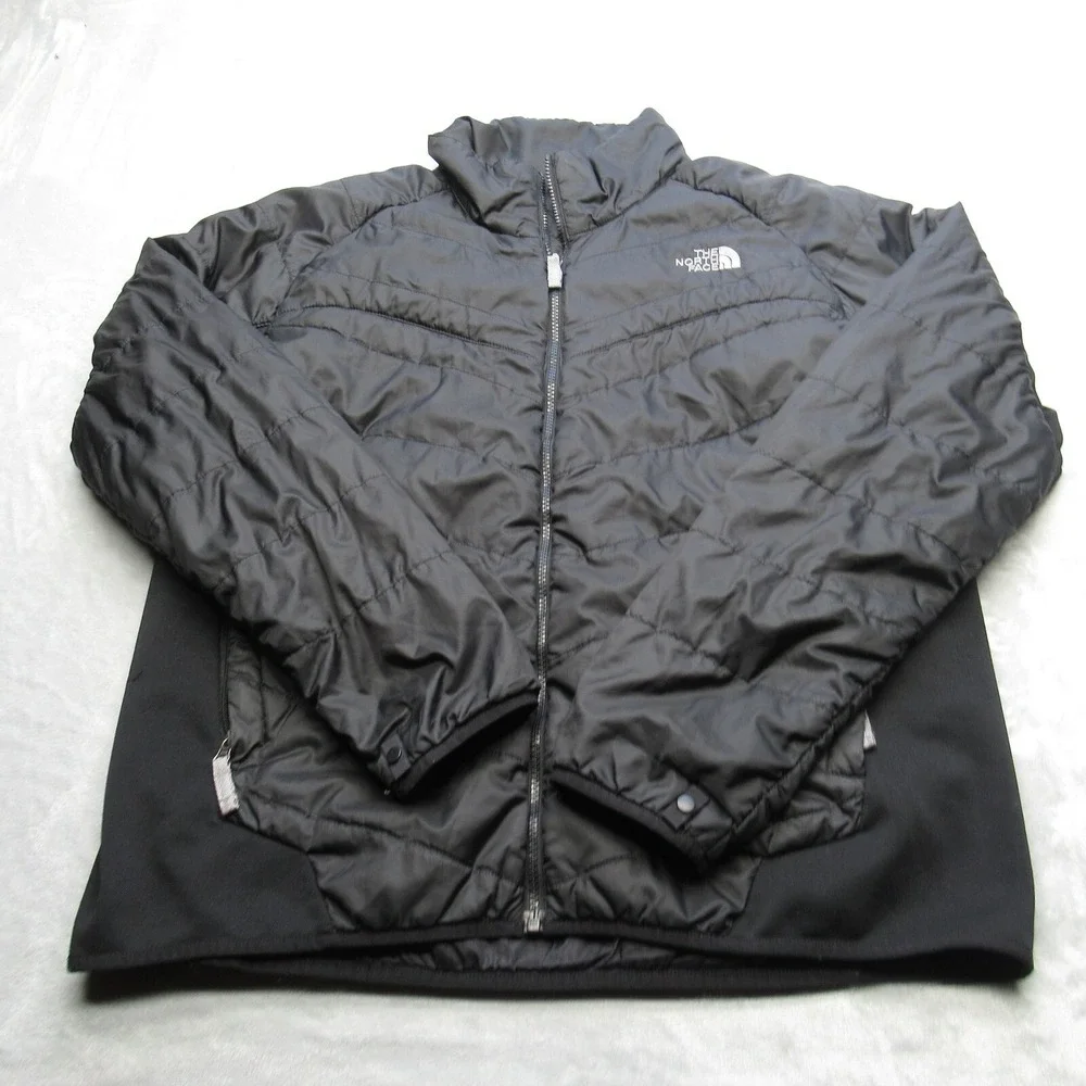 The North Face Jacket Mens XL Black Hybrid Insulated Full Zip Puffer Hiking